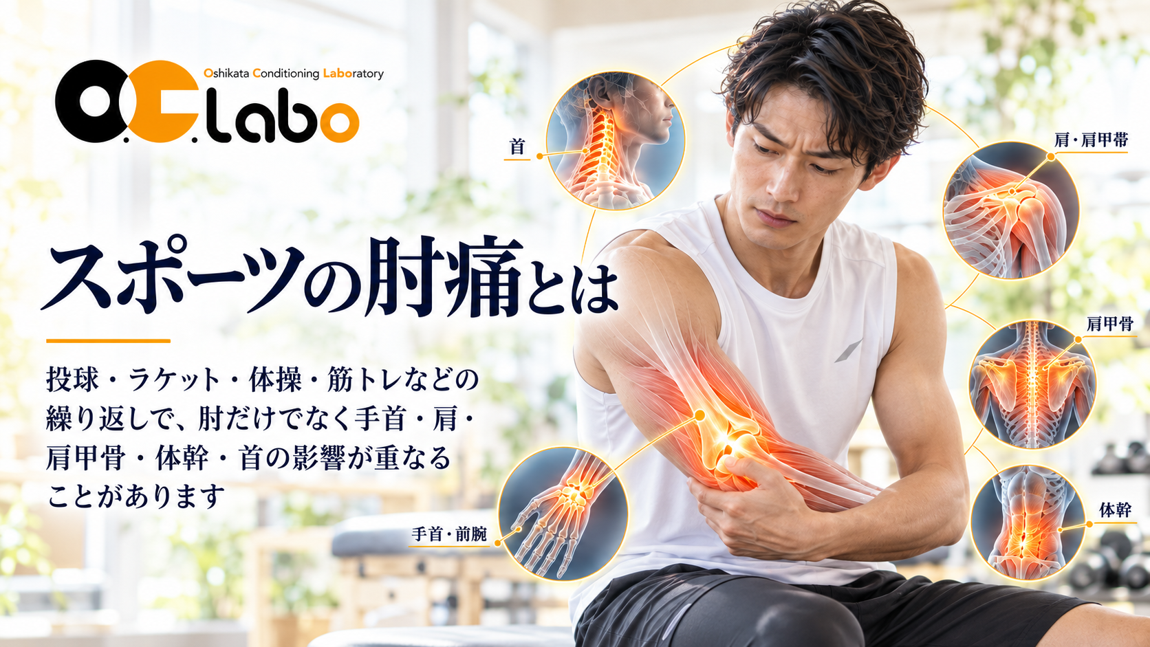 スポーツの肘痛とは｜投げる・振る・握る動作との関係